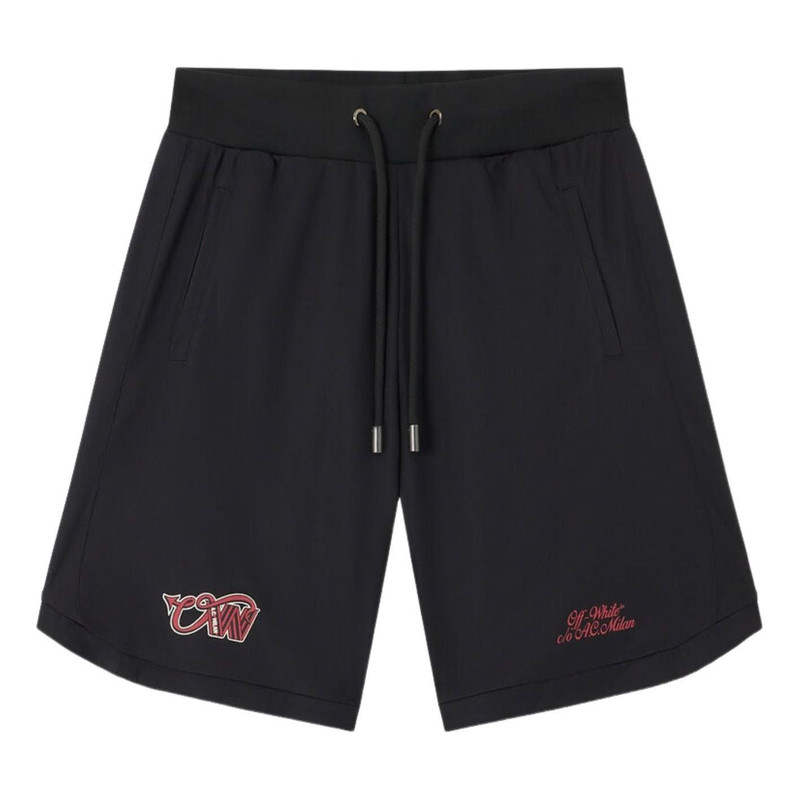 Off-White x c/o AC Milan Skate Sweatshorts 'Black Red' 44MCI013G25F001125 1