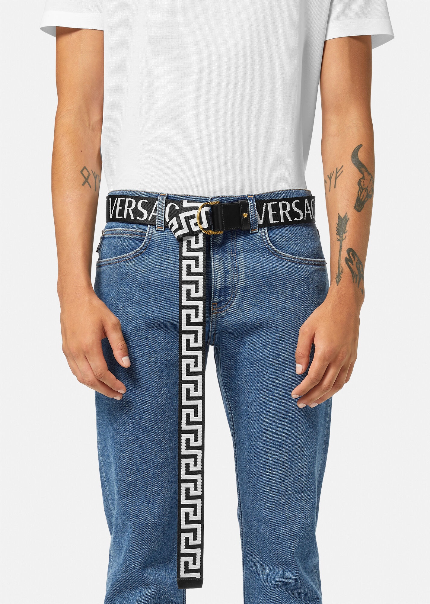 Versace Allover Greca Reversible Belt - 3