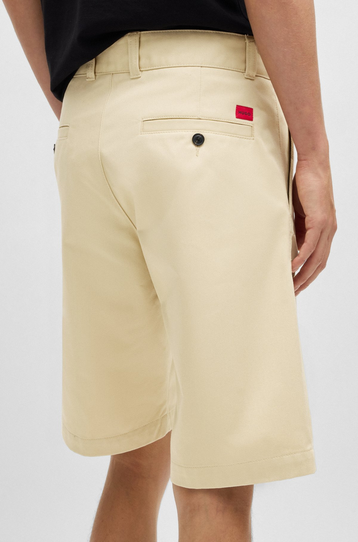REGULAR-FIT SHORTS WITH SLIM LEG AND BUTTONED POCKETS - 5