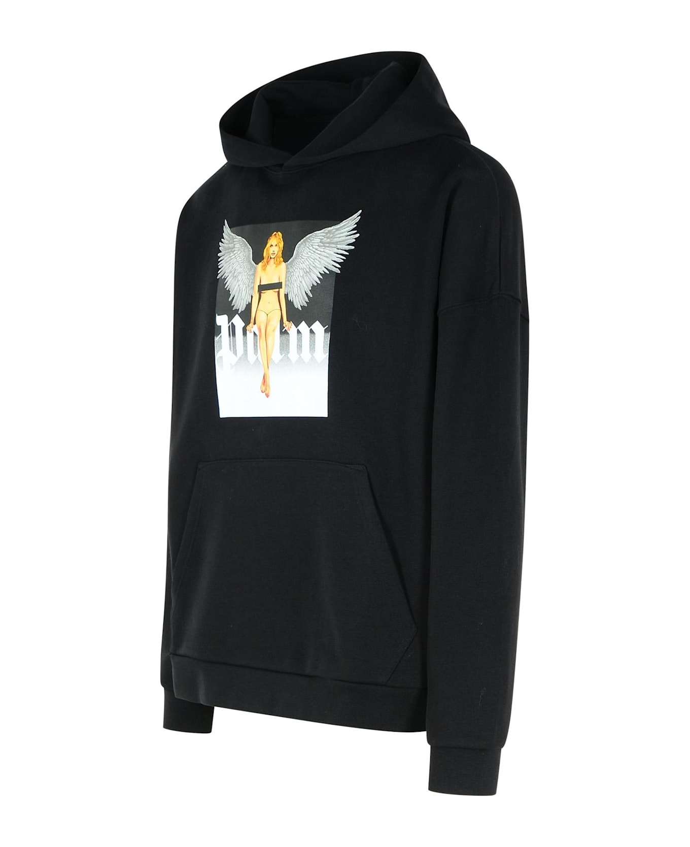 'crystal' Black Cotton Sweatshirt - 2