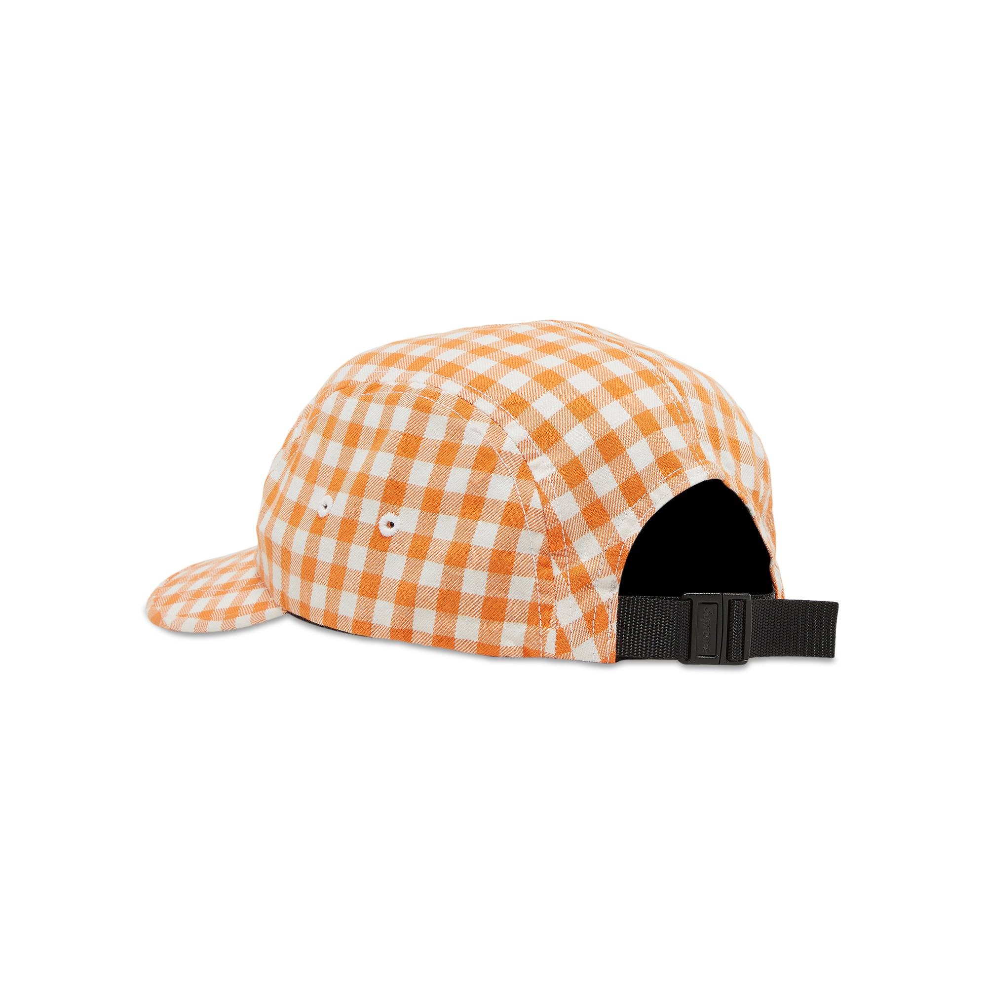 Supreme Gingham Camp Cap 'Orange' - 3