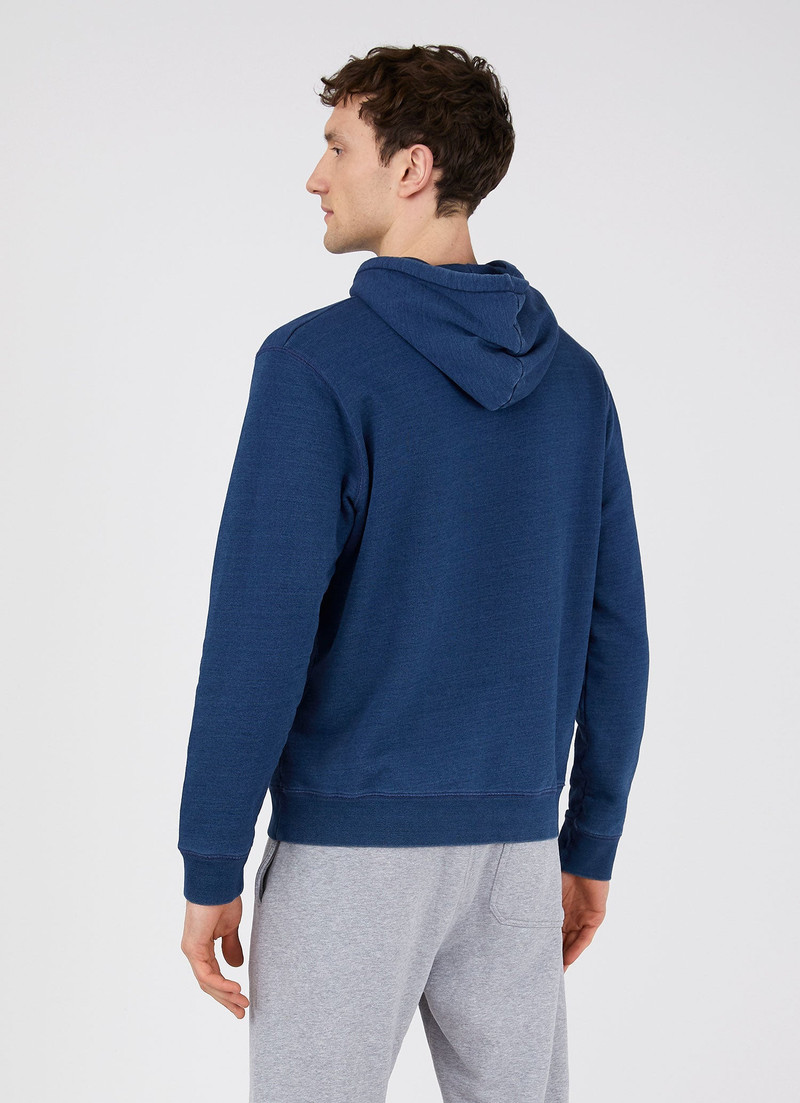 Indigo Loopback Overhead Hoody 4