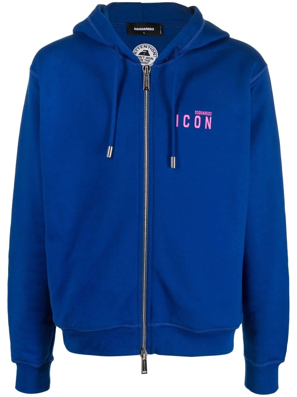 logo-print zipped hoodie - 1