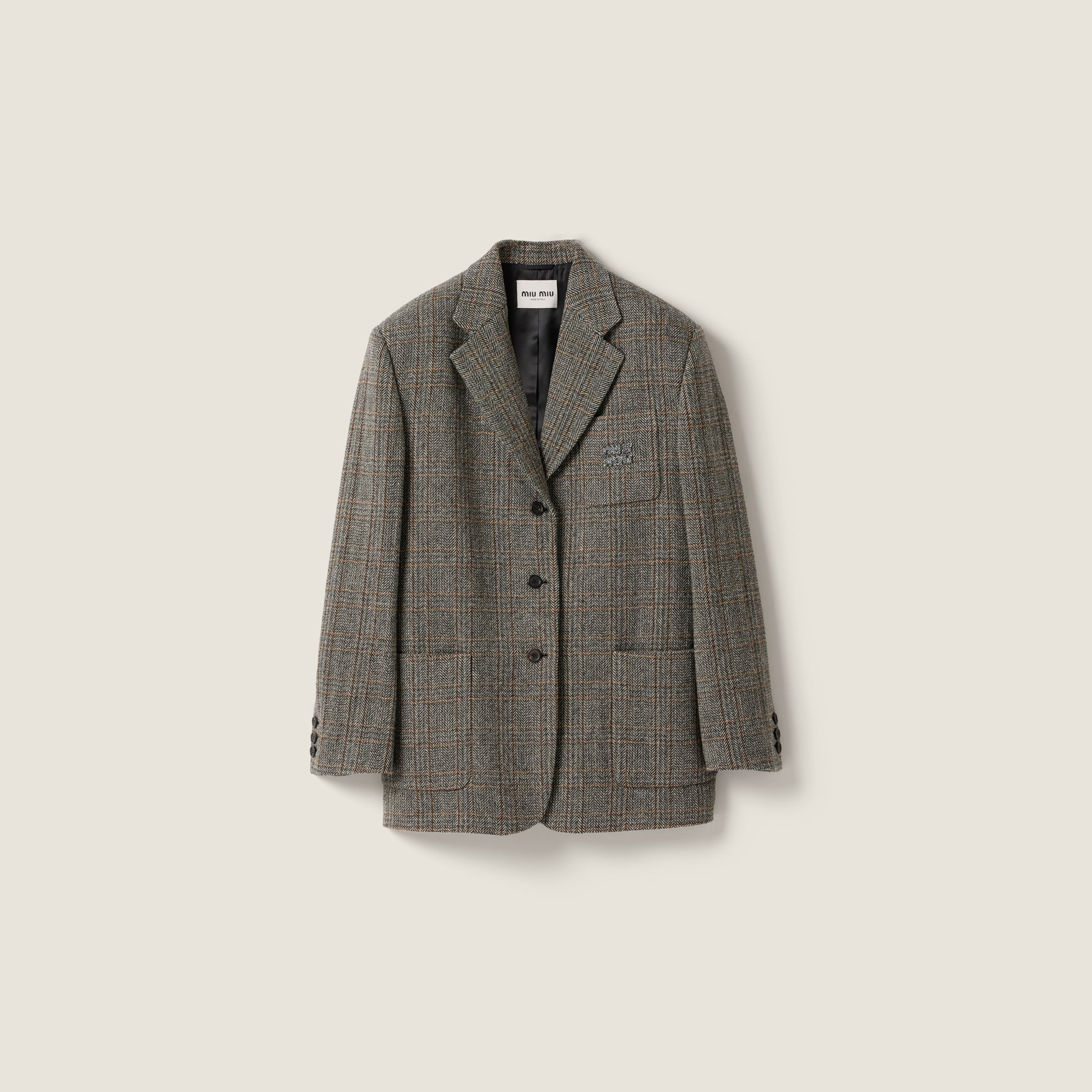 Single-breasted chevron jacket - 1