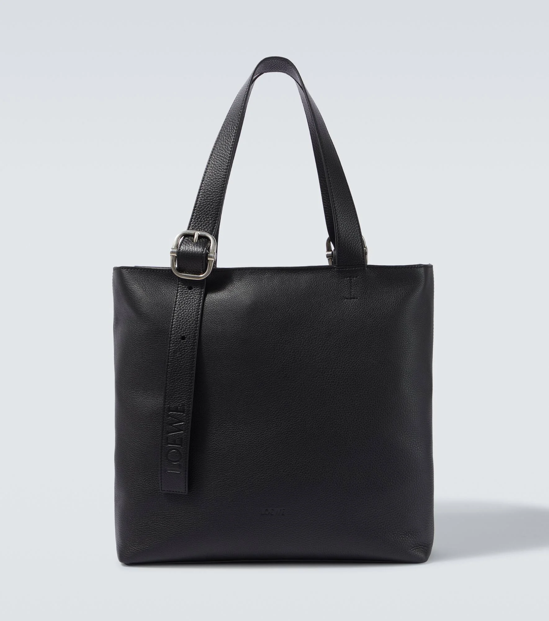 Loop leather tote bag - 1