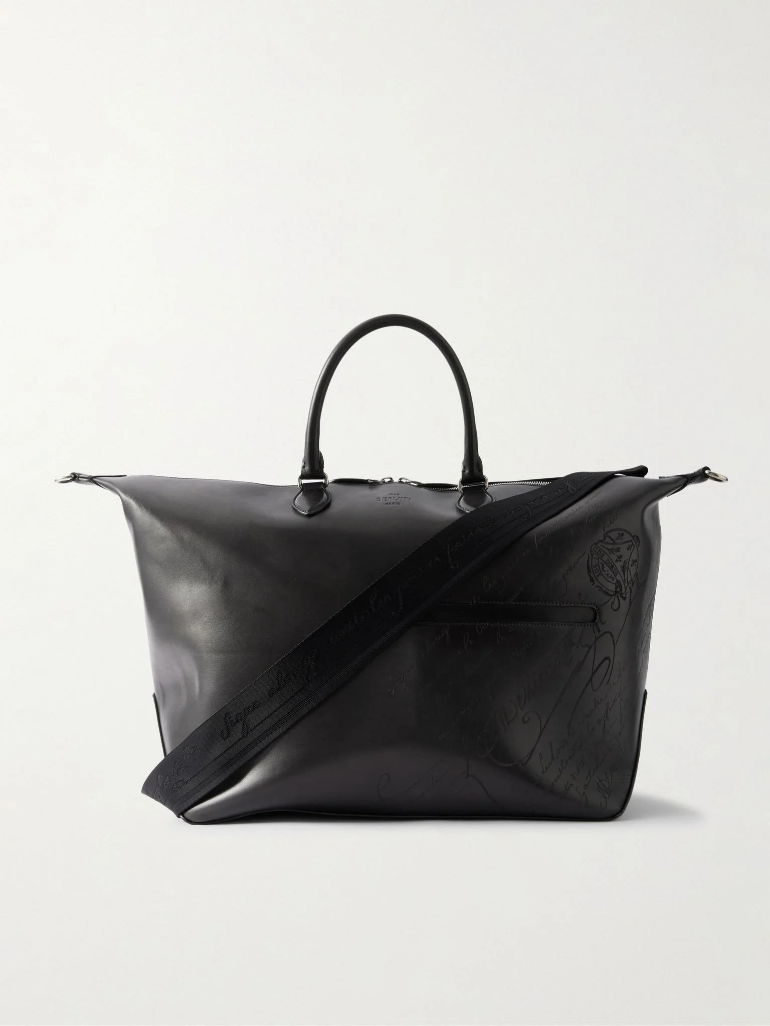 Toujours Scritto Venezia Leather Weekend Bag Black - 1