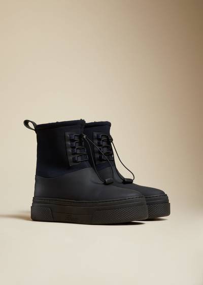 KHAITE The Culver Boot in Black and Midnight outlook