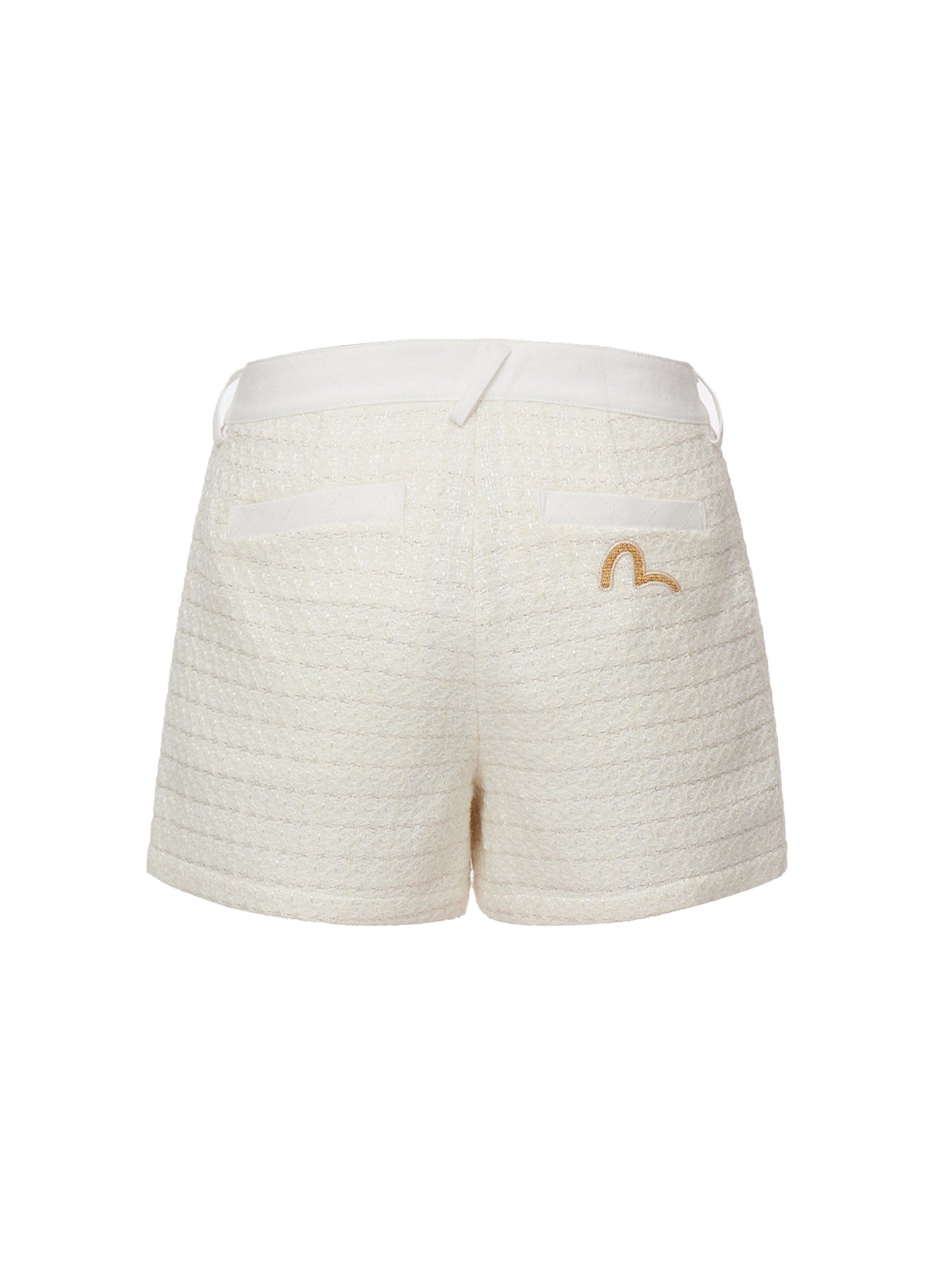 Seagull Embroidery Tweed Shorts - 14