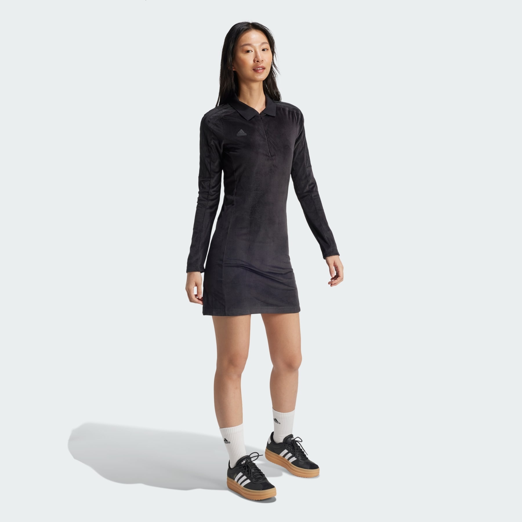 Tiro Cut 3-Stripes Stretchy Velour Dress - 4
