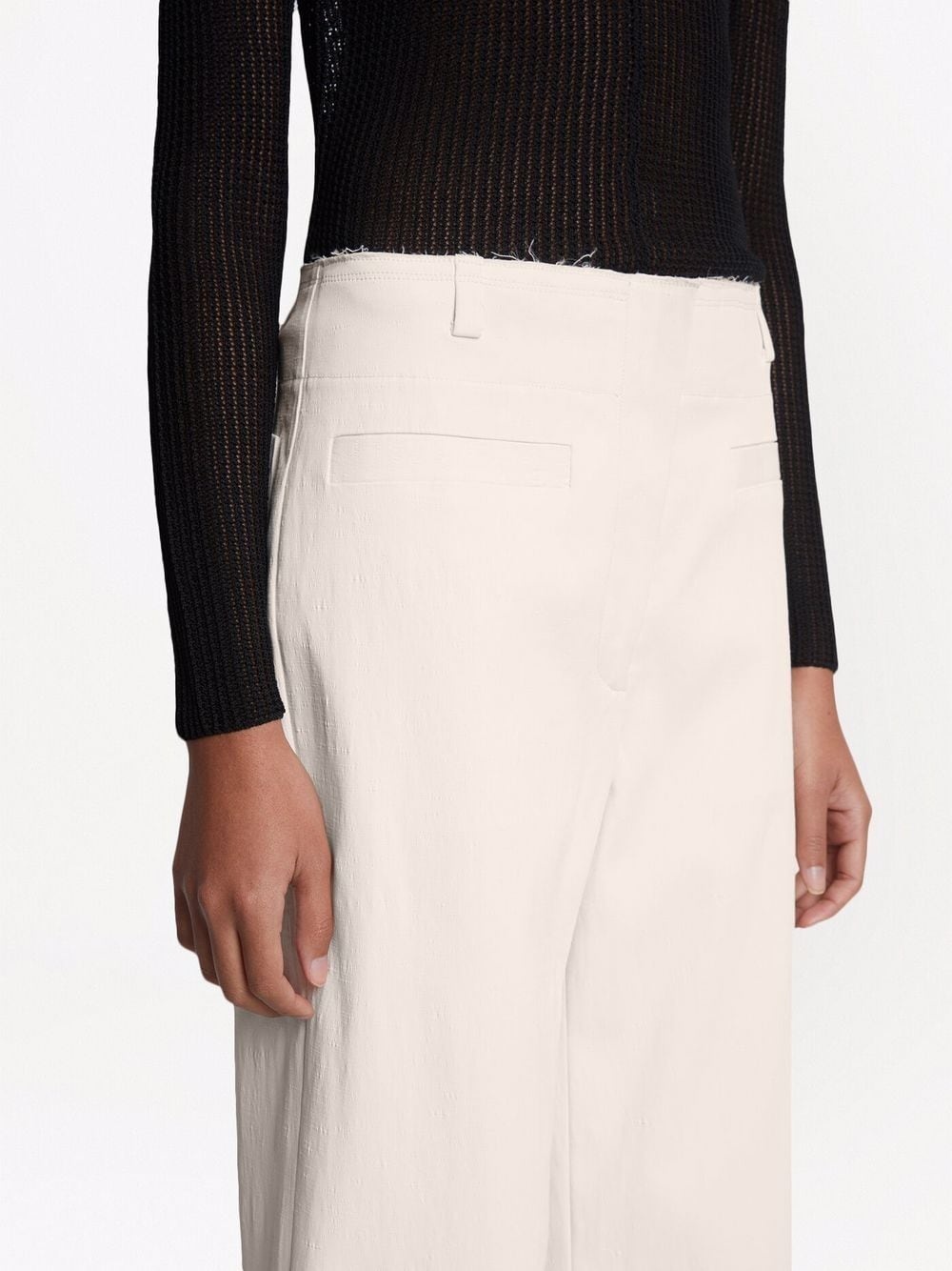 mid-rise bootcut trousers - 5