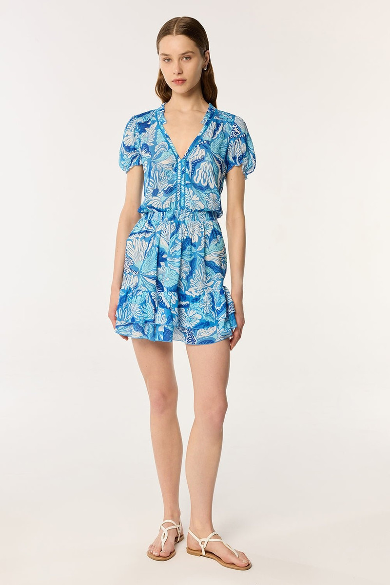 Mini Dress Bibi - Blue Tiger Lily - 1