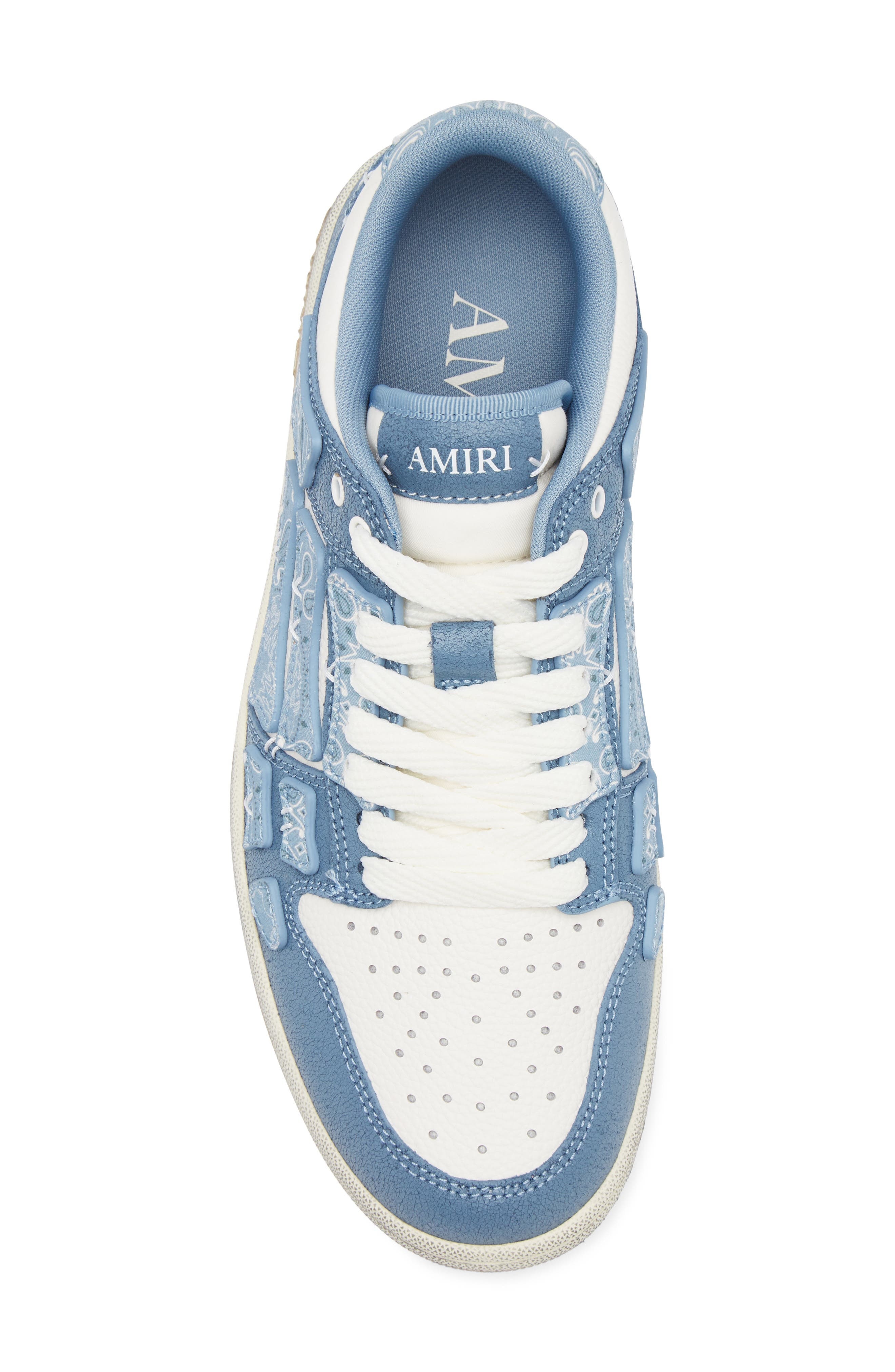 AMIRI Bandana Skeleton Low Top Sneaker in Ashley Blue at Nordstrom - 5