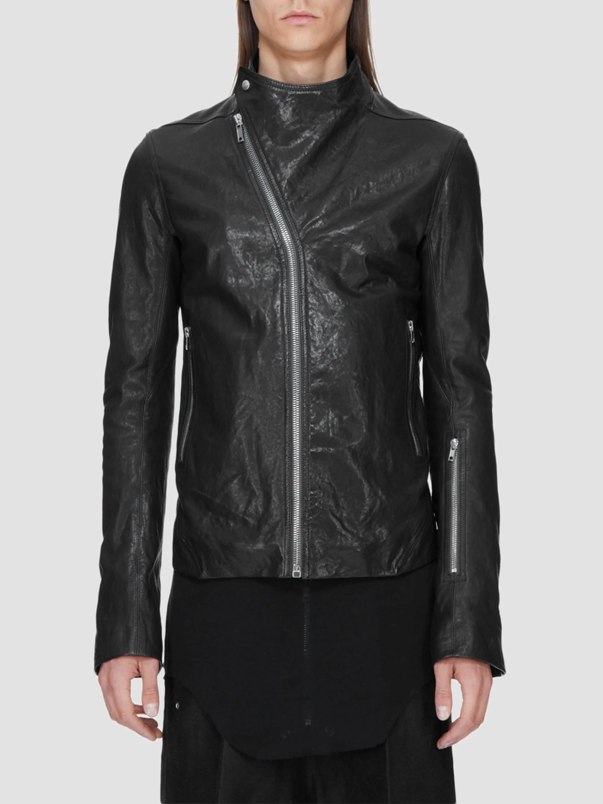 Men's Release Leather Jacket - Black - 1