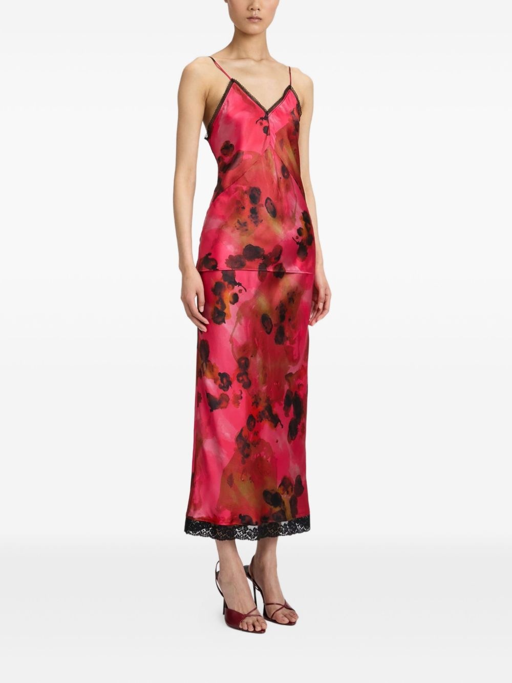 floral-print maxi dress - 3