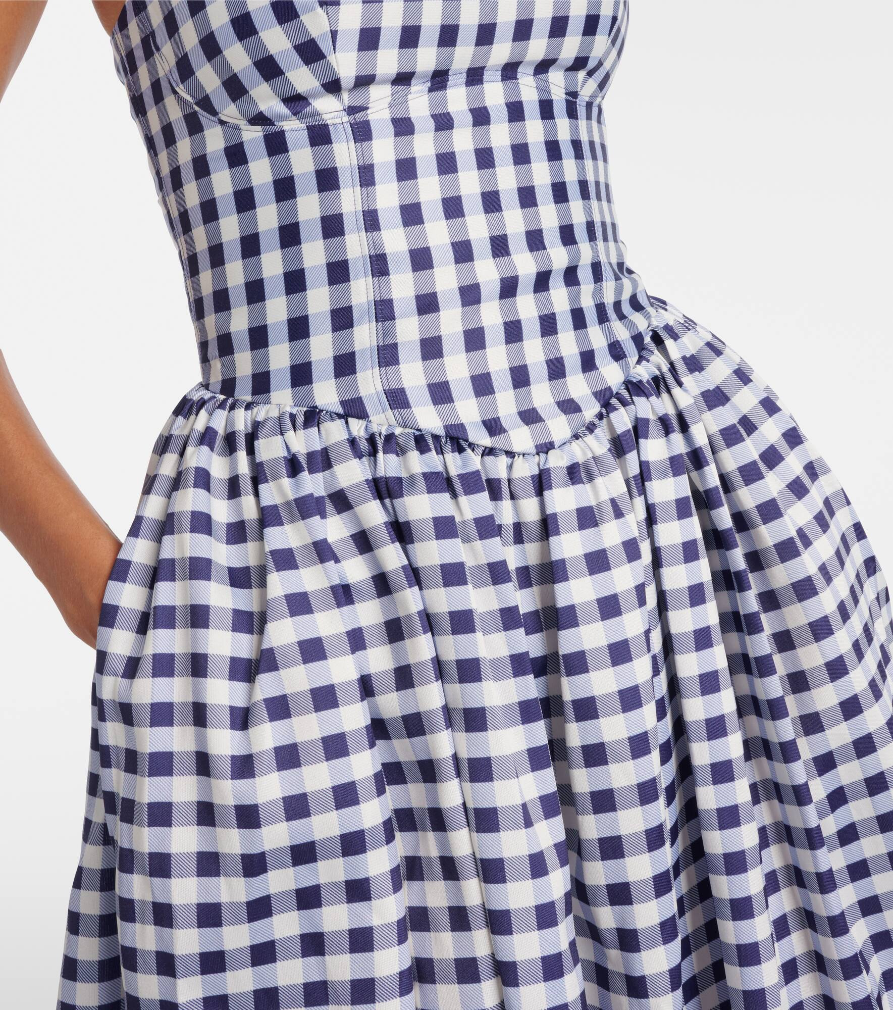 Gingham midi dress - 5