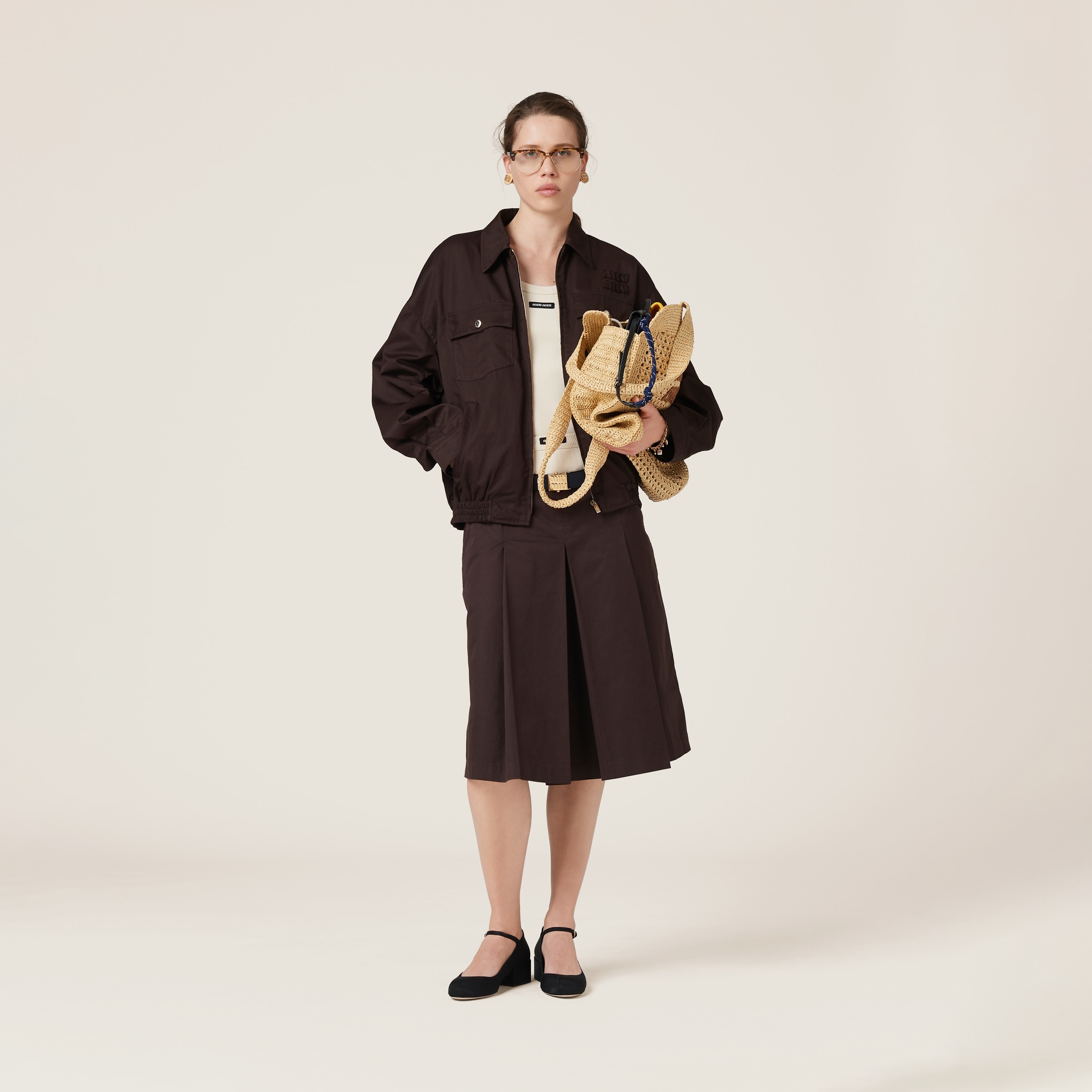 Washed gabardine blouson jacket - 4