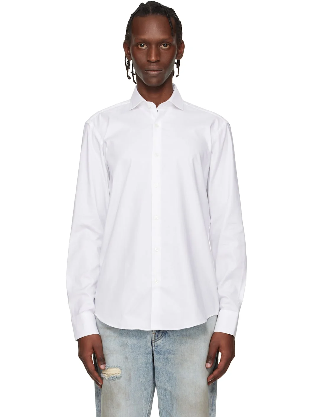 White Cotton Shirt - 1