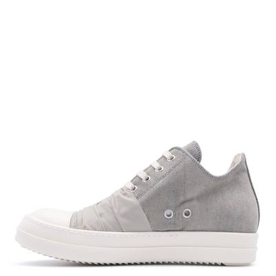 Rick Owens DRKSHDW Washed Denim Low Sneakers in Mineral pearl outlook