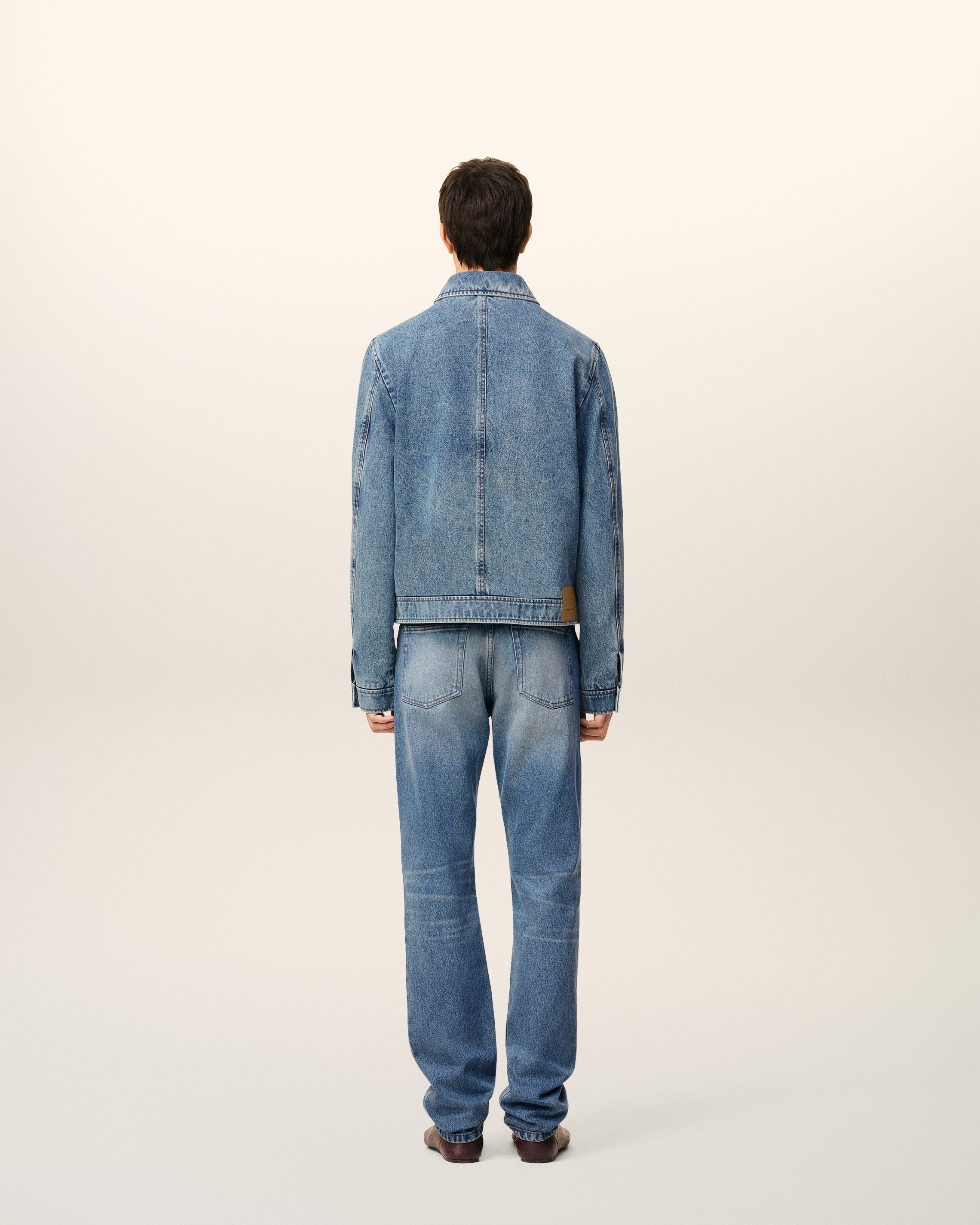 BLUE COTTON AMI DE COEUR ZIPPED JACKET - 5