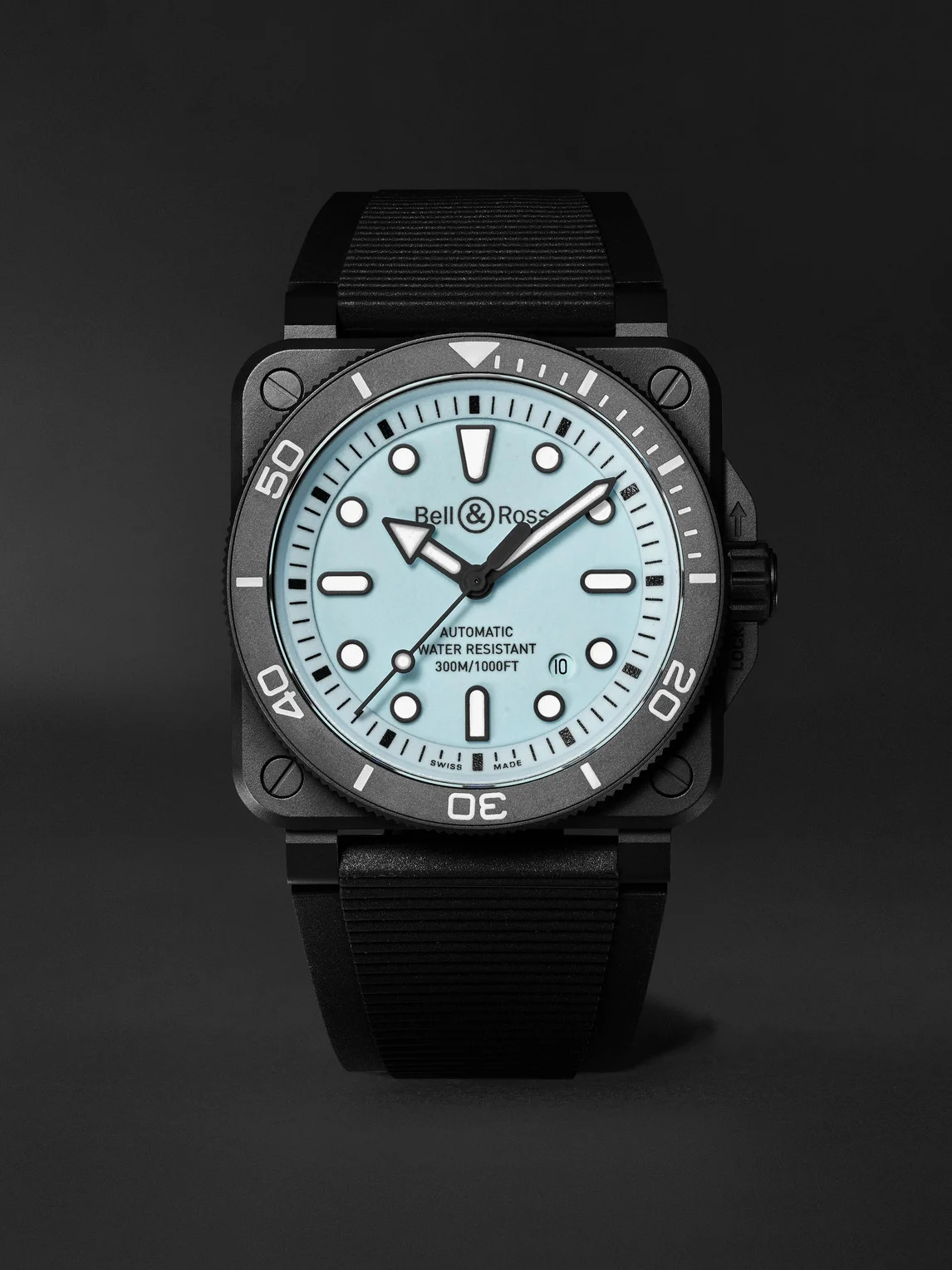 BR-03 Diver Full Lum Automatic Ceramic Watch, Ref. BR03A-D-LM-CE/SRB - 1