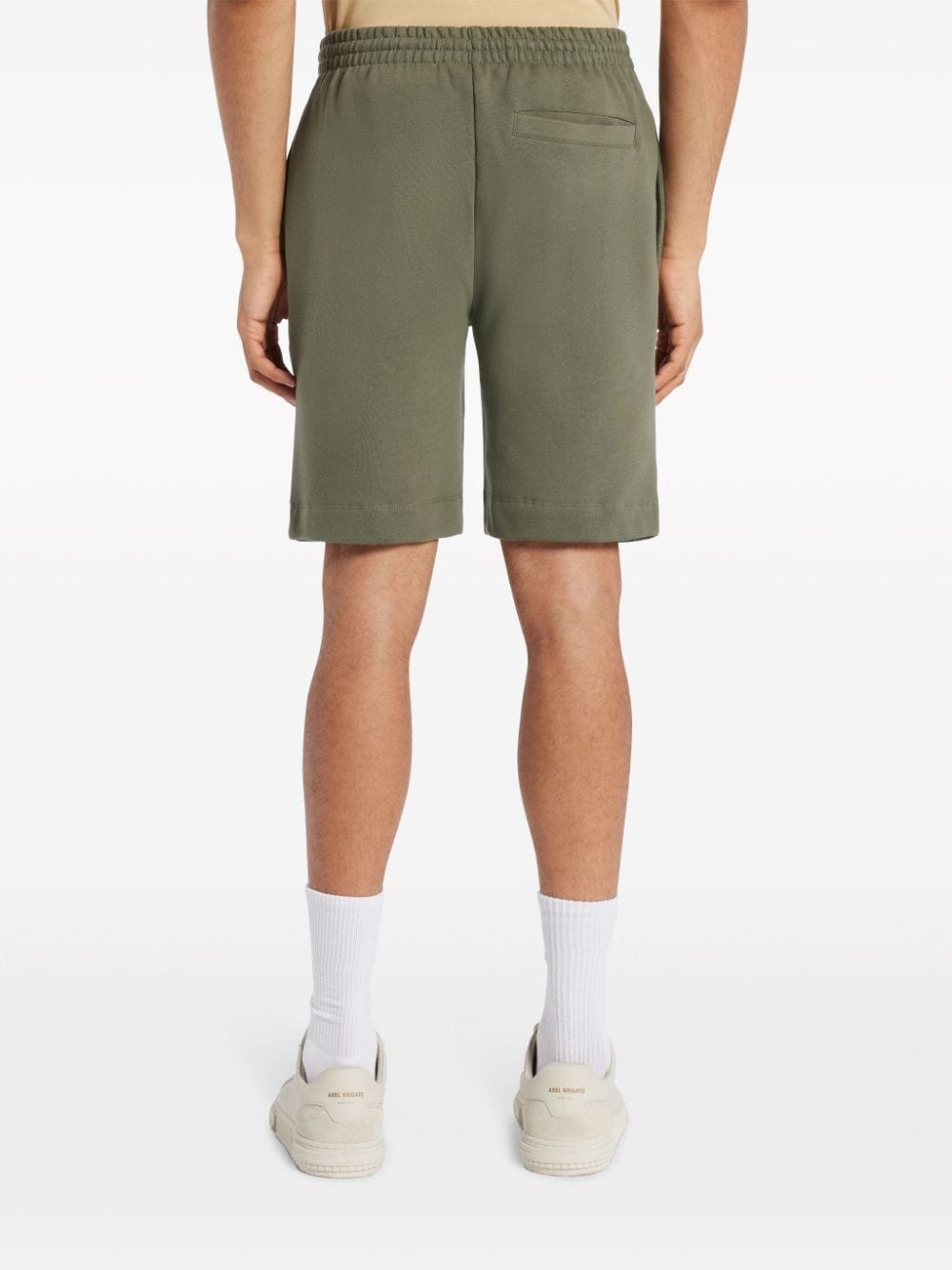 logo-patch cotton-blend track shorts - 4