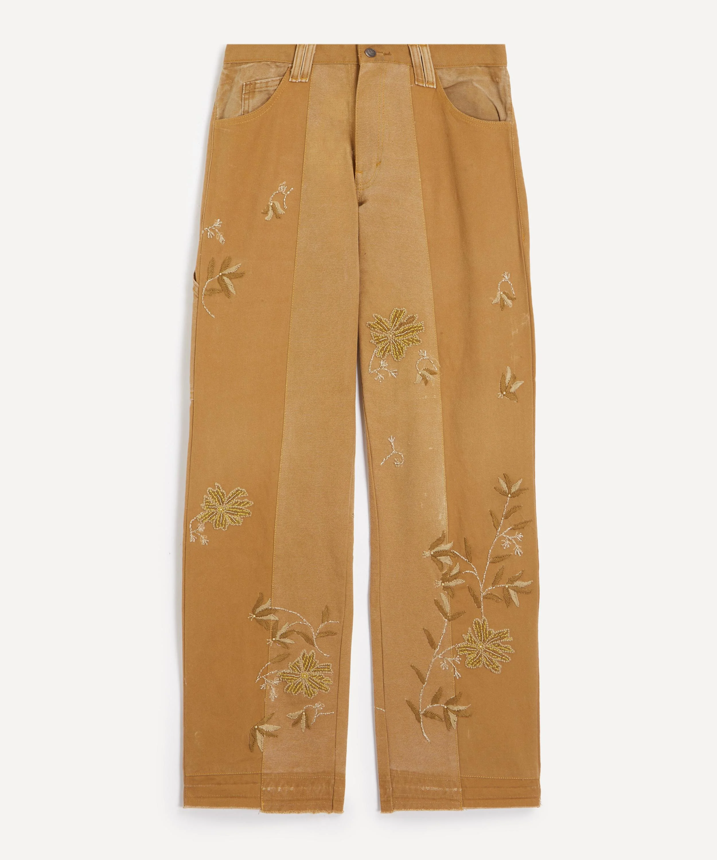 Upcycled Workwear Canvas Trousers - 1