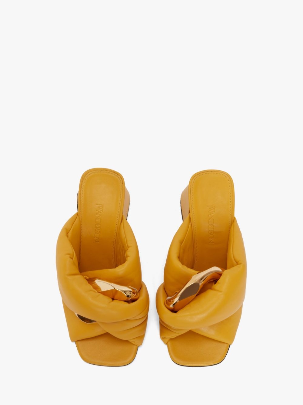 CHAIN TWIST LEATHER MULES - 5