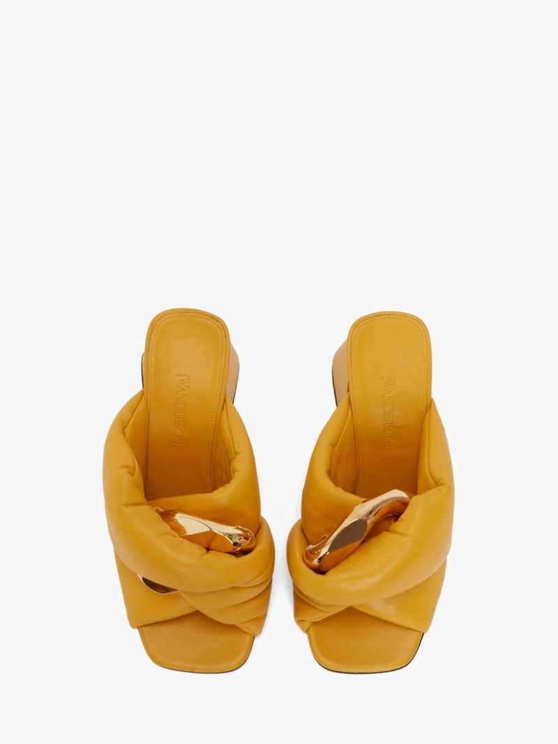 CHAIN TWIST LEATHER MULES 5