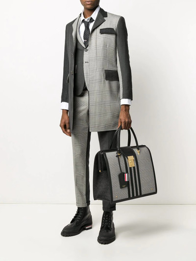 Thom Browne 4-Bar Prince of Wales check Mr. Thom tote outlook