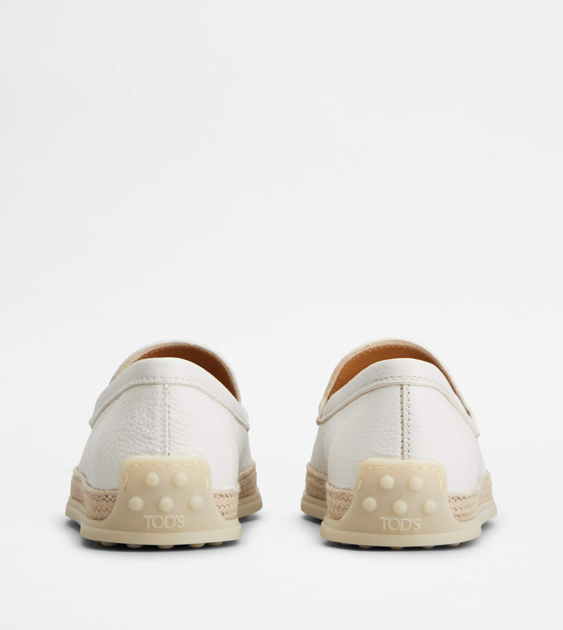 Tod's SLIPPER LOAFERS IN LEATHER - WHITE outlook
