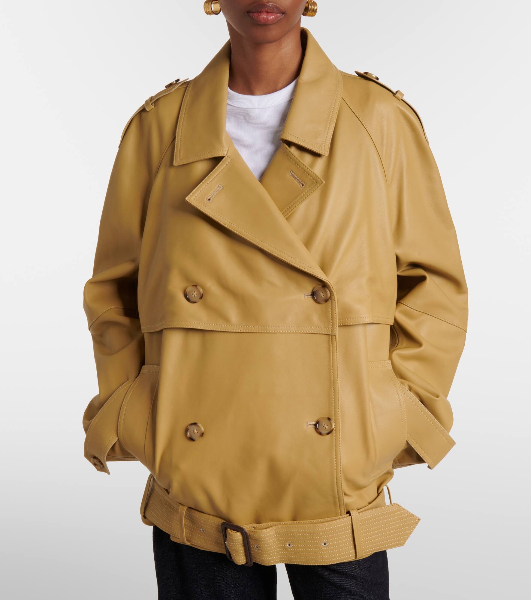 Oversized leather jacket - 7