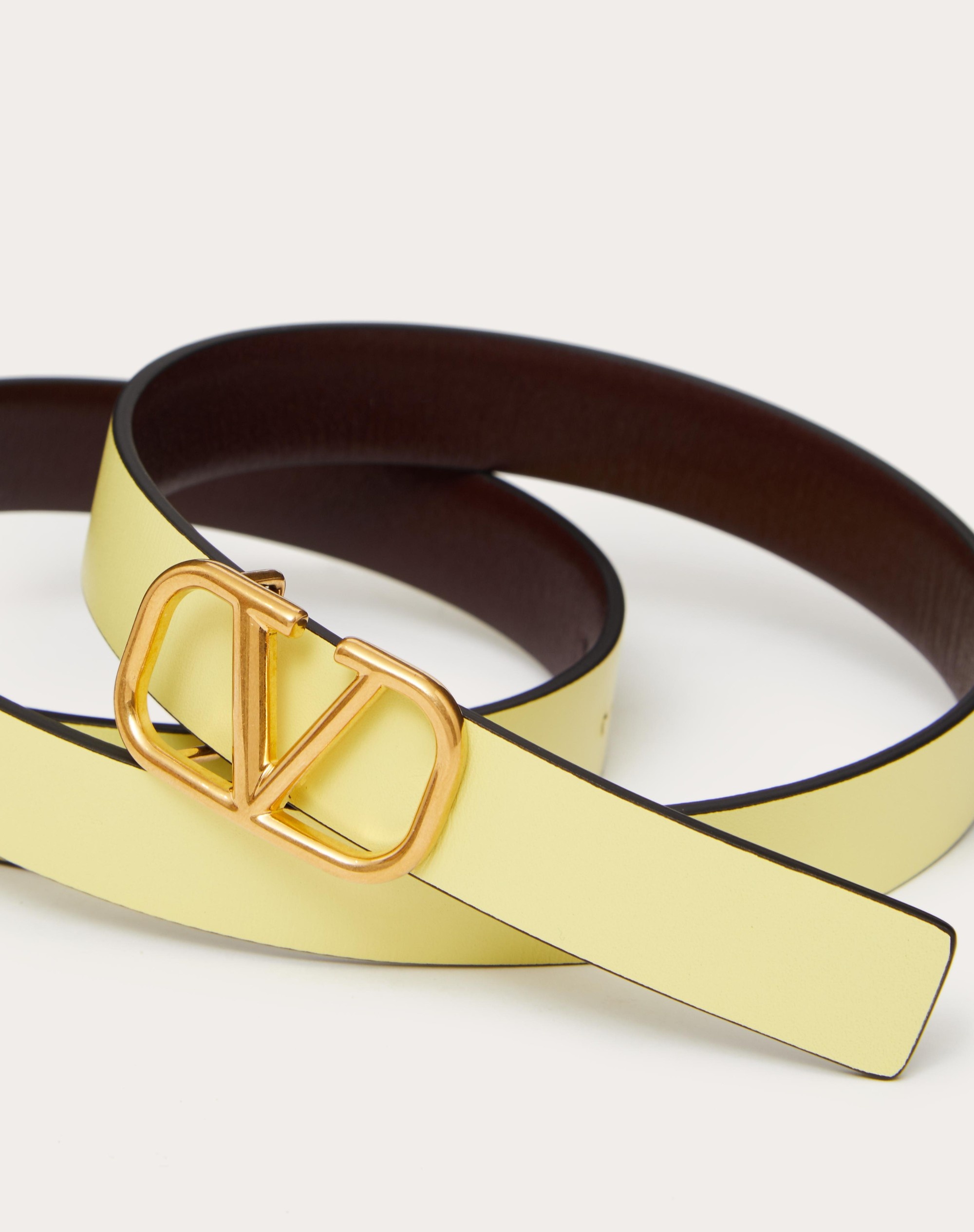 REVERSIBLE VLOGO SIGNATURE BELT IN GLOSSY CALFSKIN 20 MM - 2