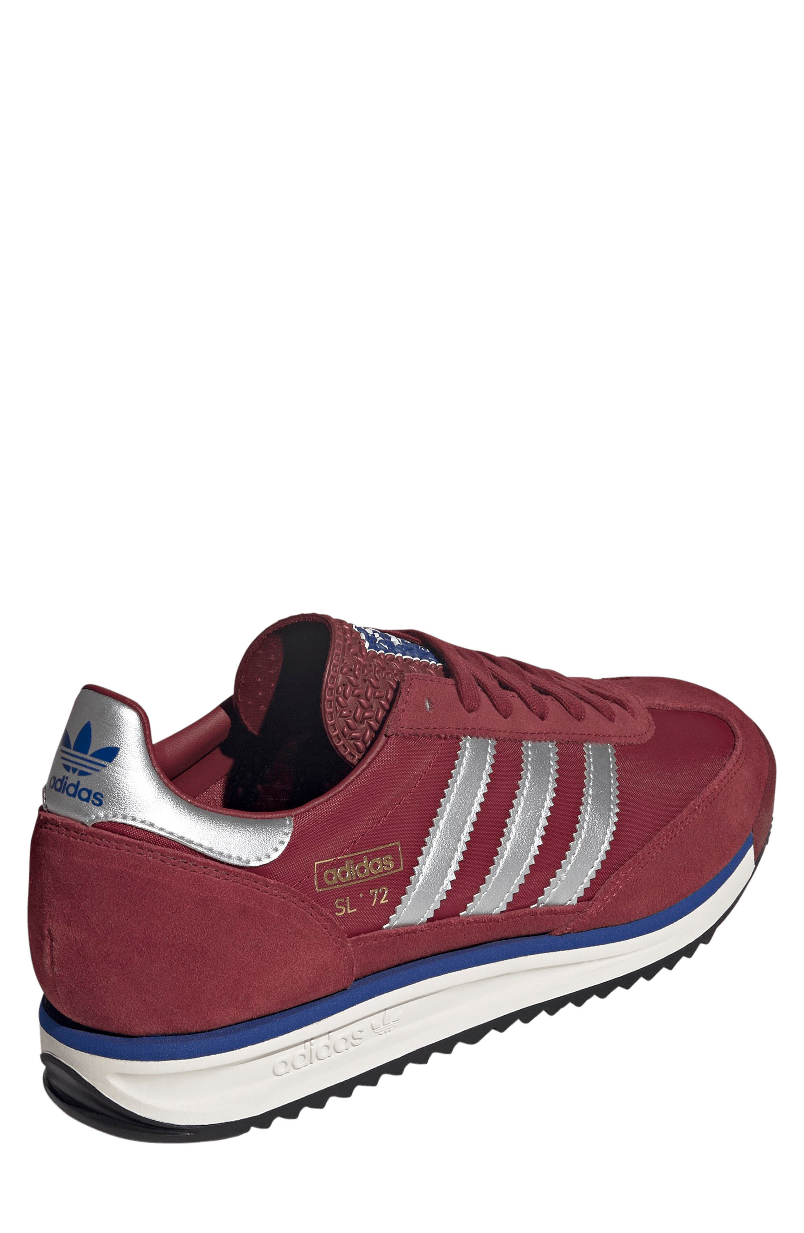 adidas Gender Inclusive SL 72 RS Sneaker in Maroon/Silver Met/Off White at Nordstrom - 2