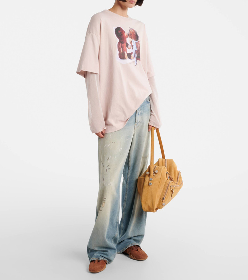 Acne Studios Camero Medium suede shoulder bag outlook