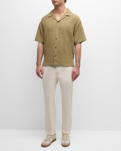 FRAME Men's Textured Cotton Camp Shirt outlook