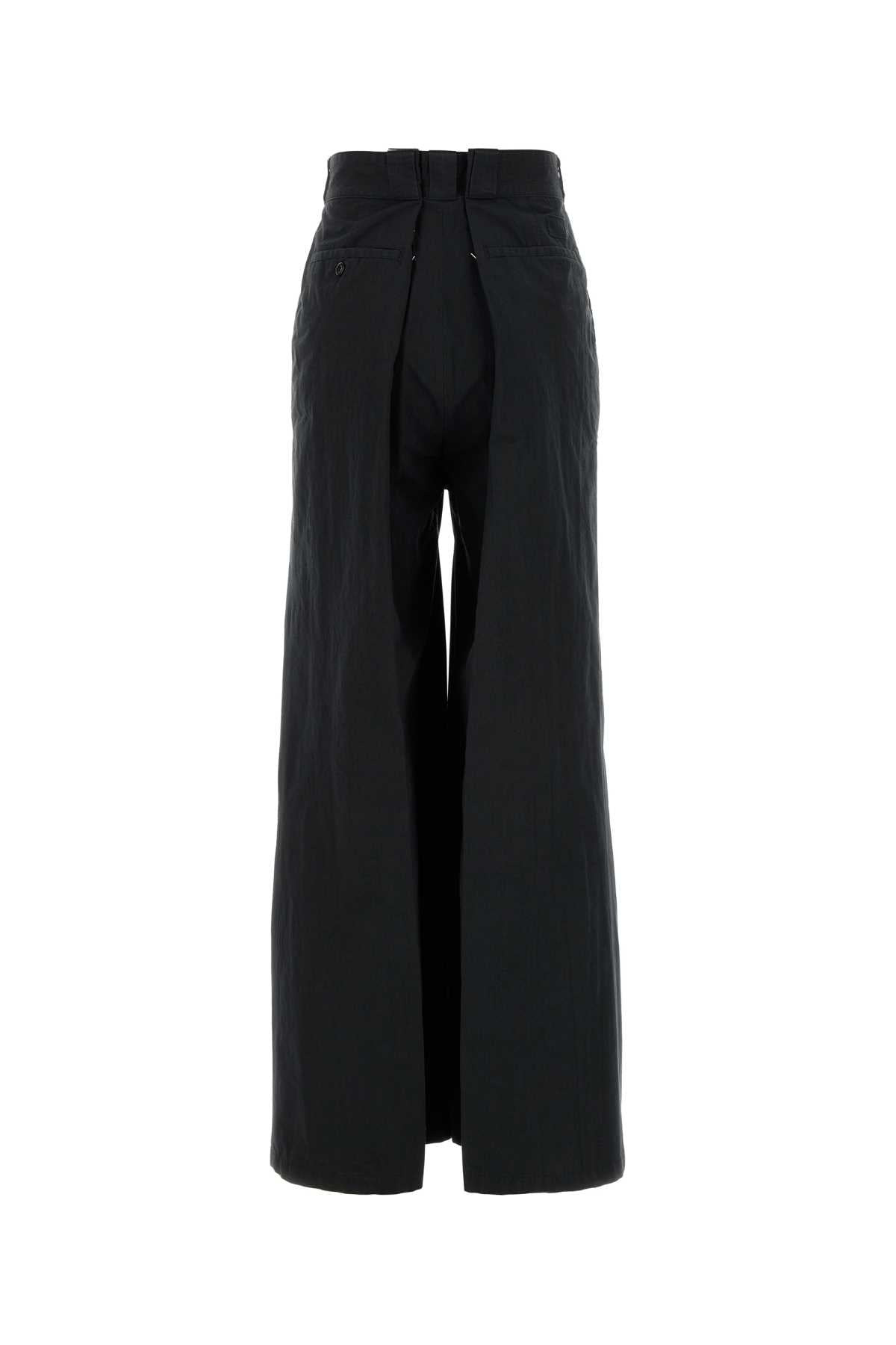 Maison Margiela Women Black Cotton And Nylon Wide-Leg Pant - 2