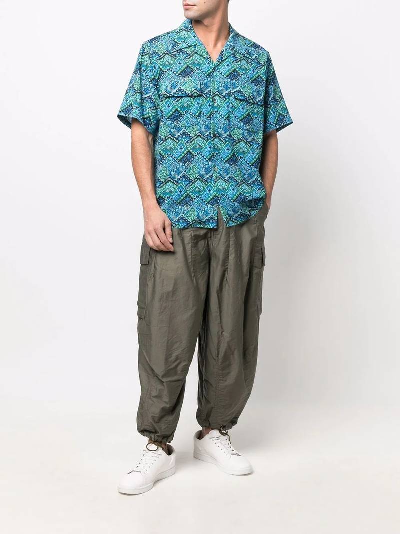 NEEDLES abstract-print short-sleeved shirt outlook
