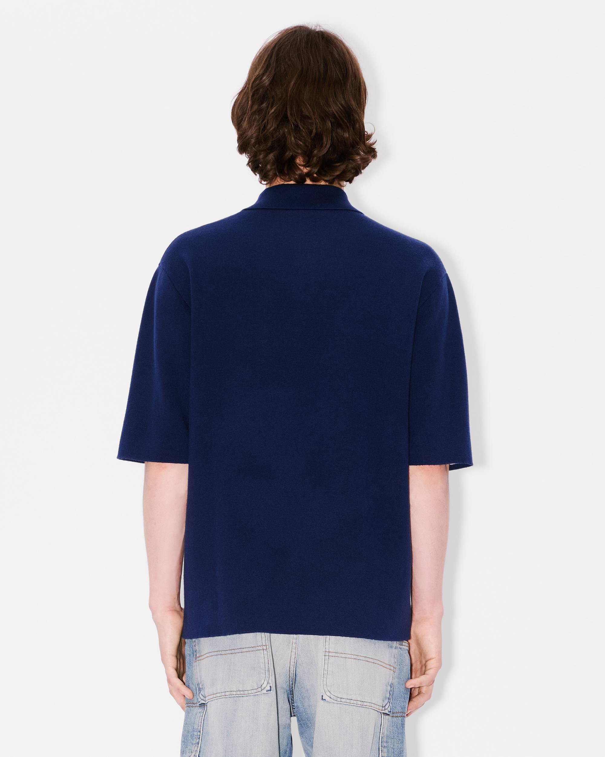 'KENZO Archive Bouquet' embroidered knitted polo in cotton wool - 4
