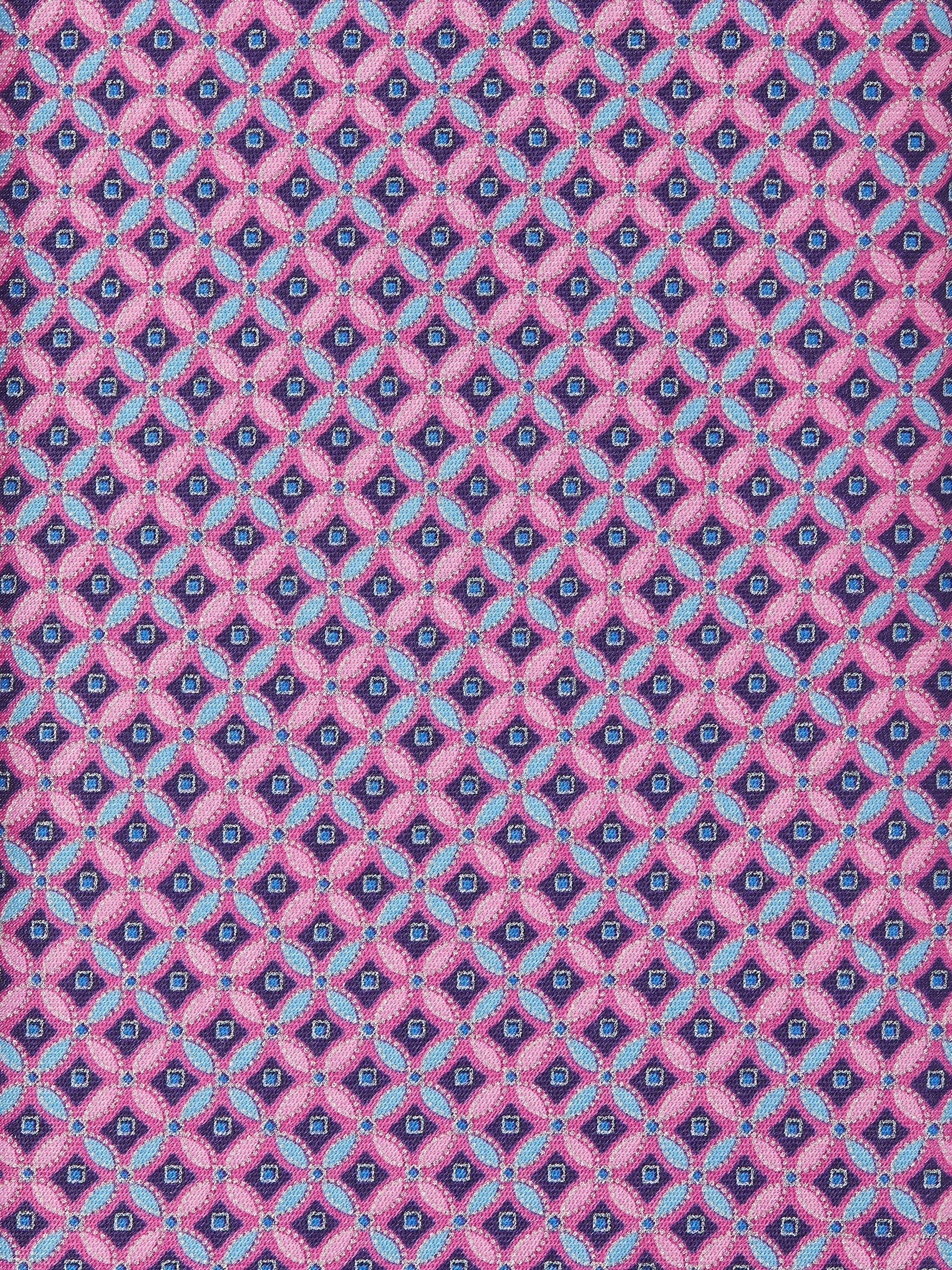 PINK PRINTED SILK TIE - 2