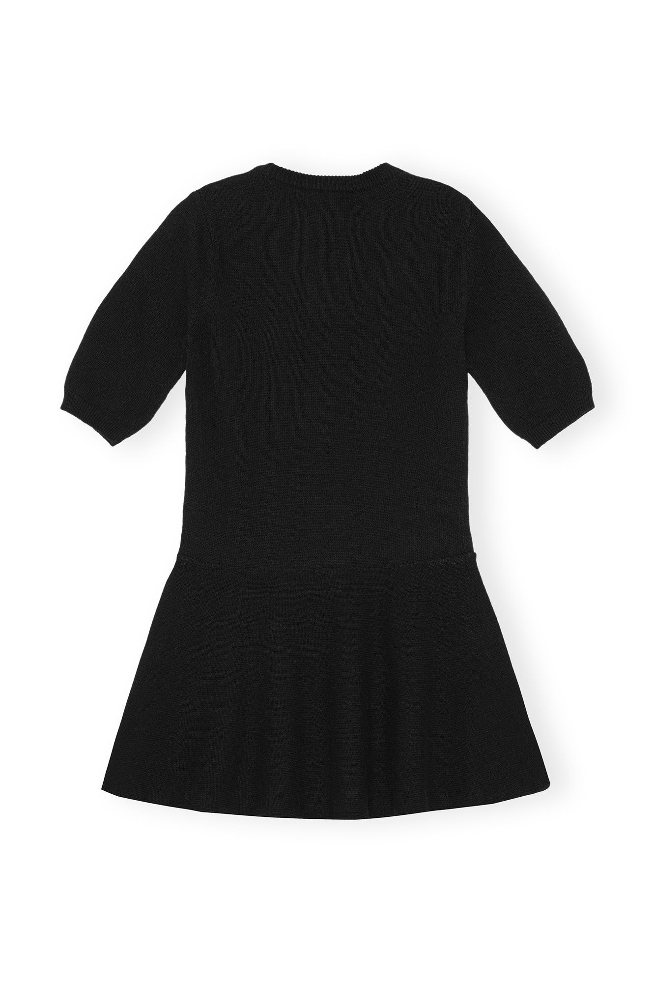 BLACK LOGO WOOL MIX MINI DRESS - 1