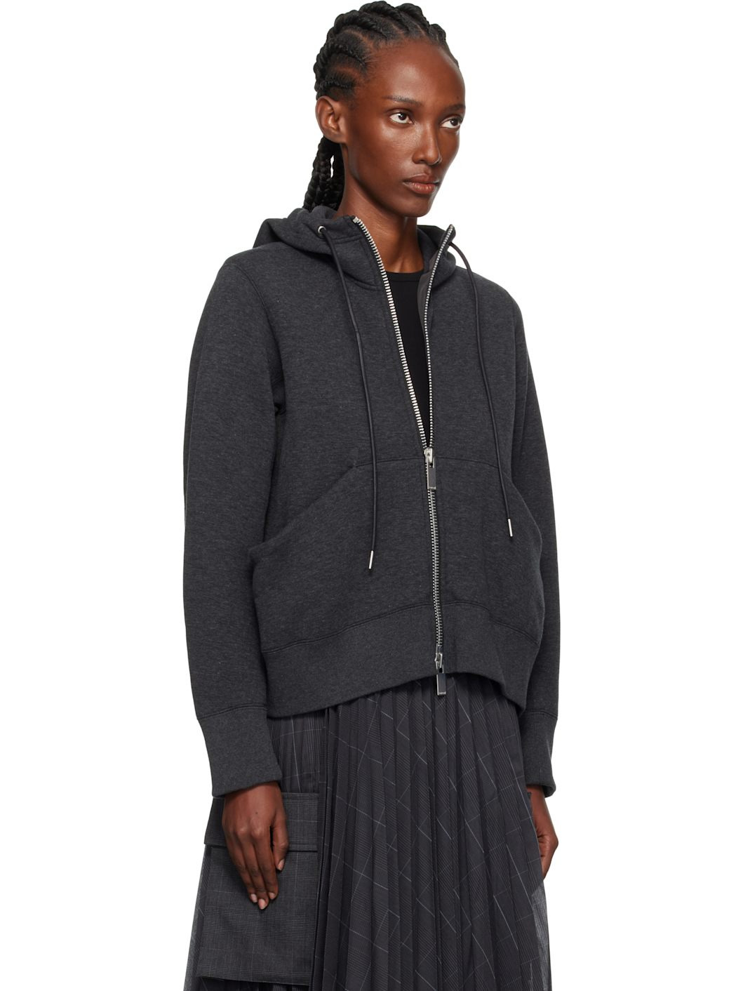 Gray Sponge Sweat Hoodie - 2