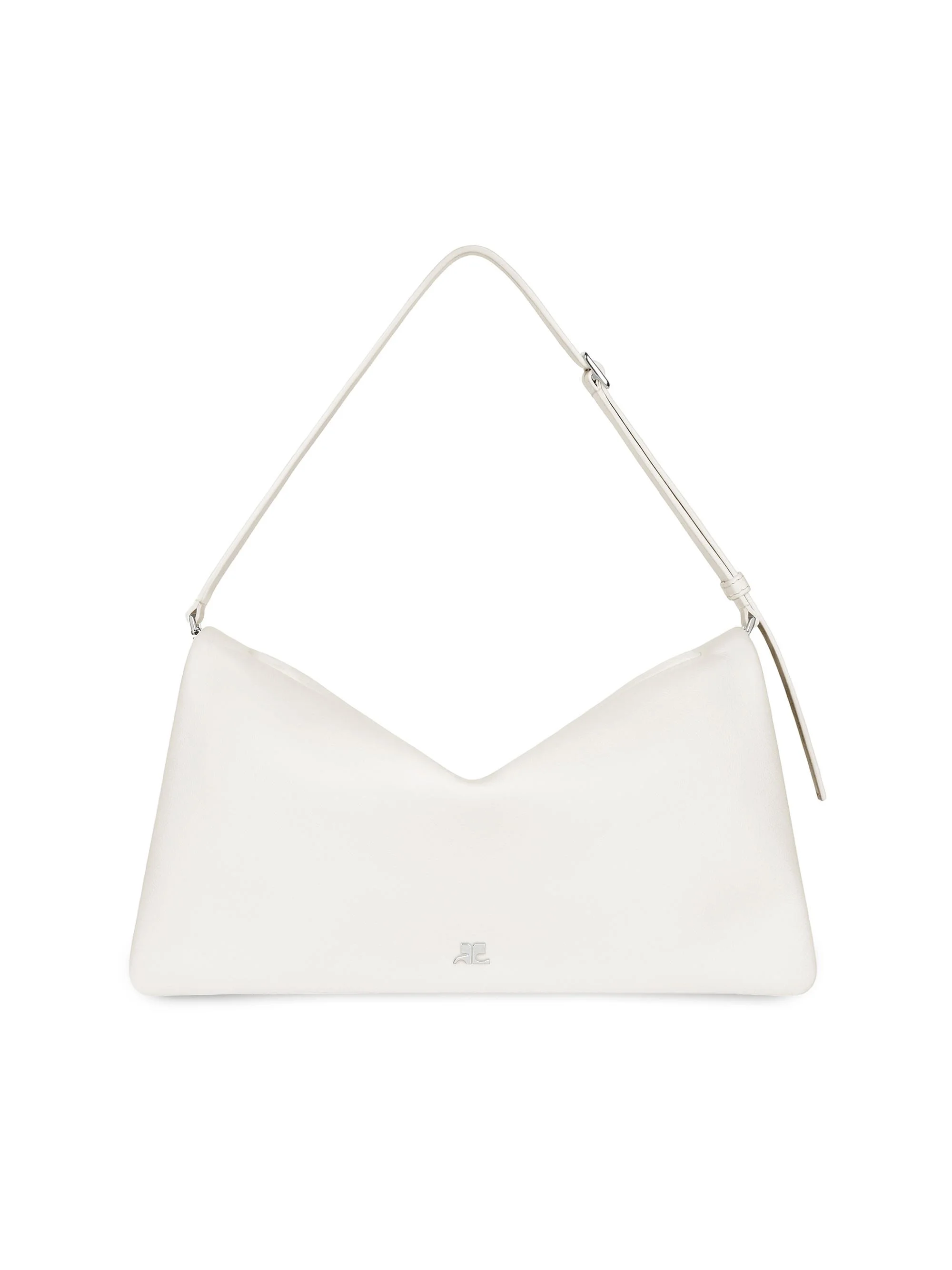 Women's Cuff Leather Shoulder Bag - Heritage White - 1