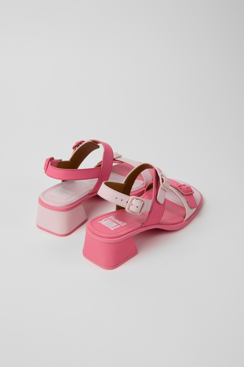 CAMPERLAB Pink Leather Sandals for Women. outlook