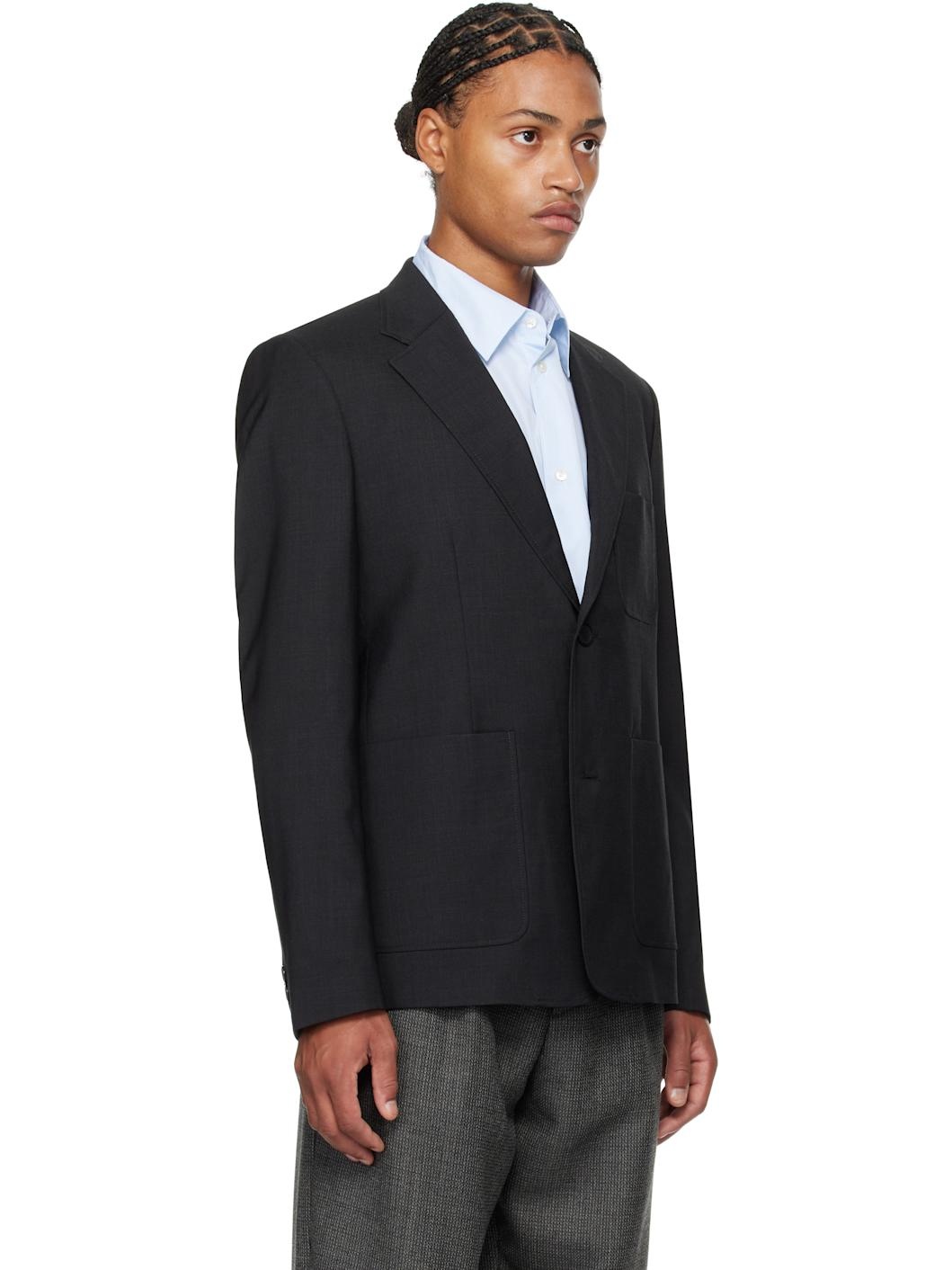 Black Patch Pocket Blazer - 2