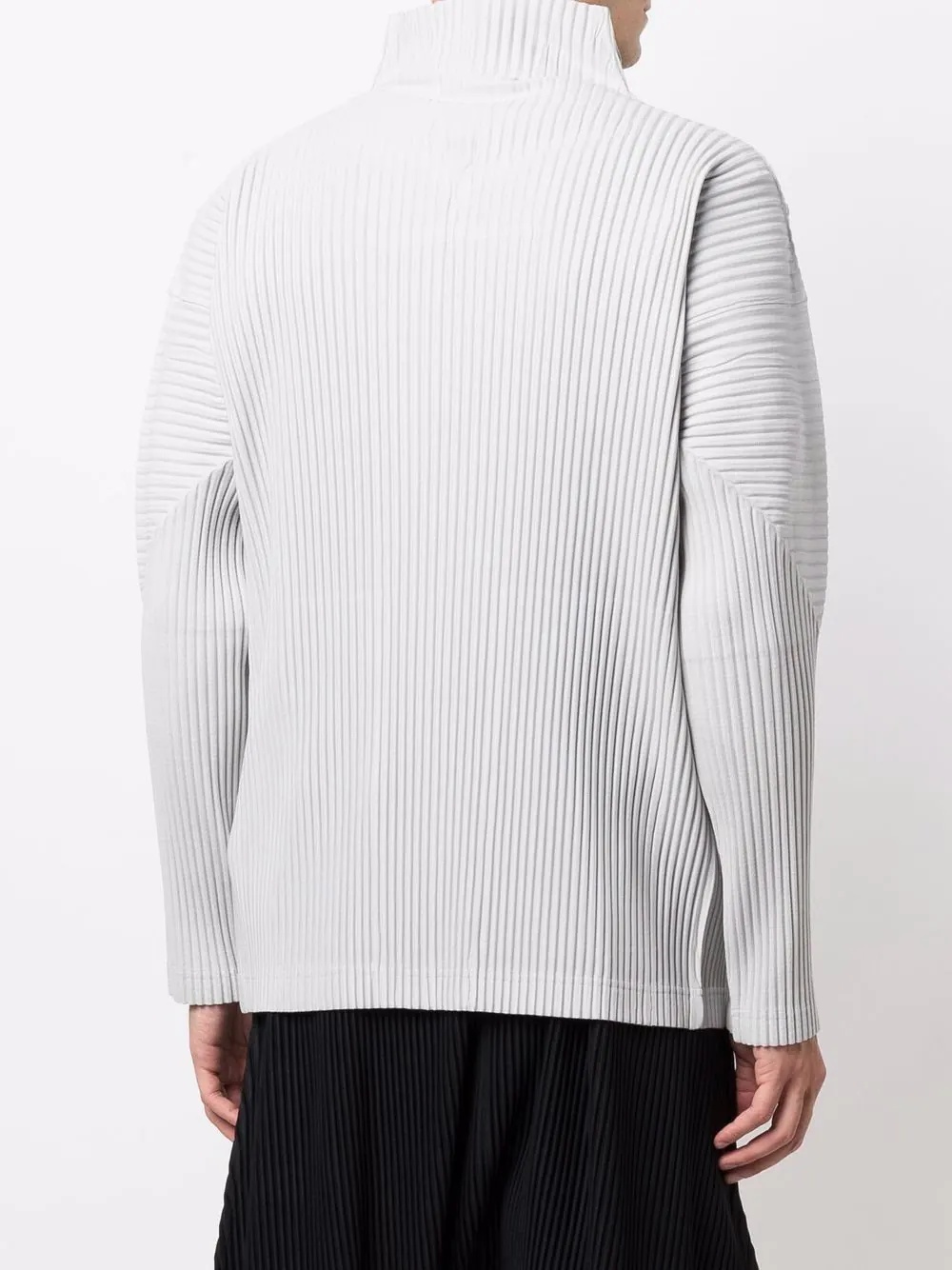 pleated zip-up sweatshirt - 4