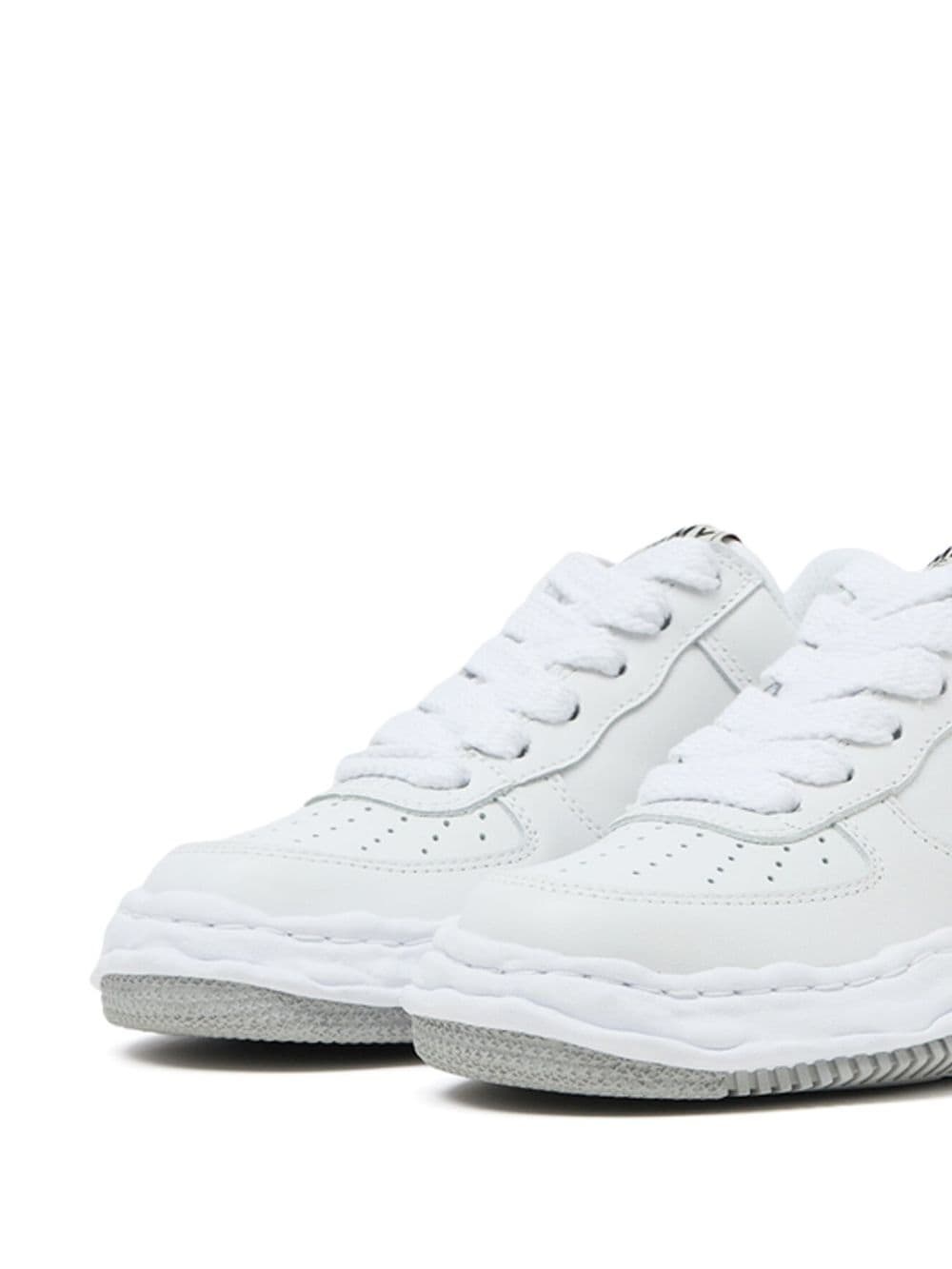 leather low-top sneakers - 2