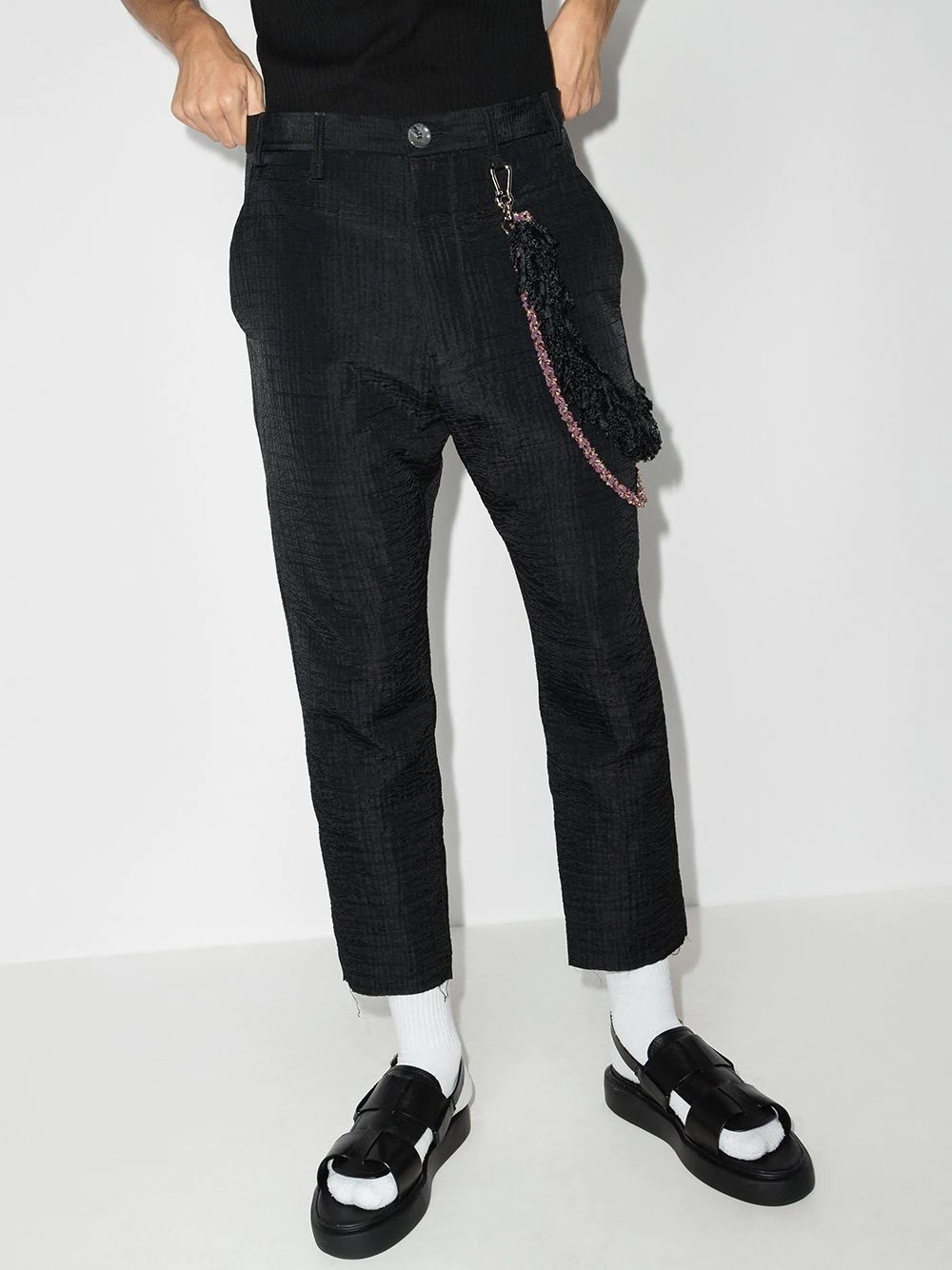 raw tapered trousers - 2