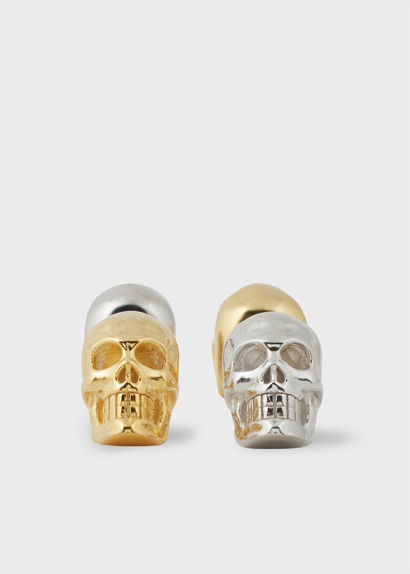 Mixed Metal Skull Cufflinks 1