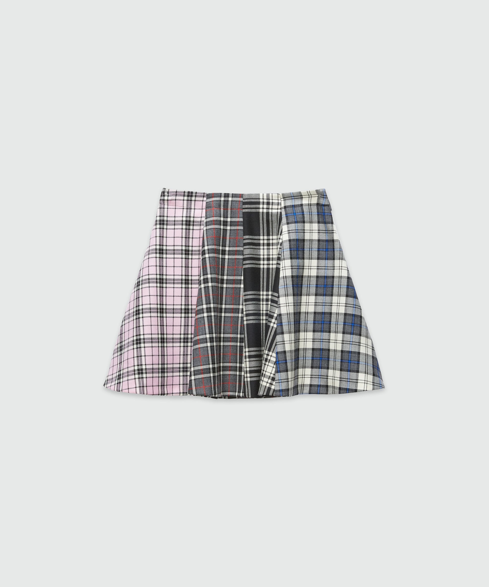 Wool tartan miniskirt - 1