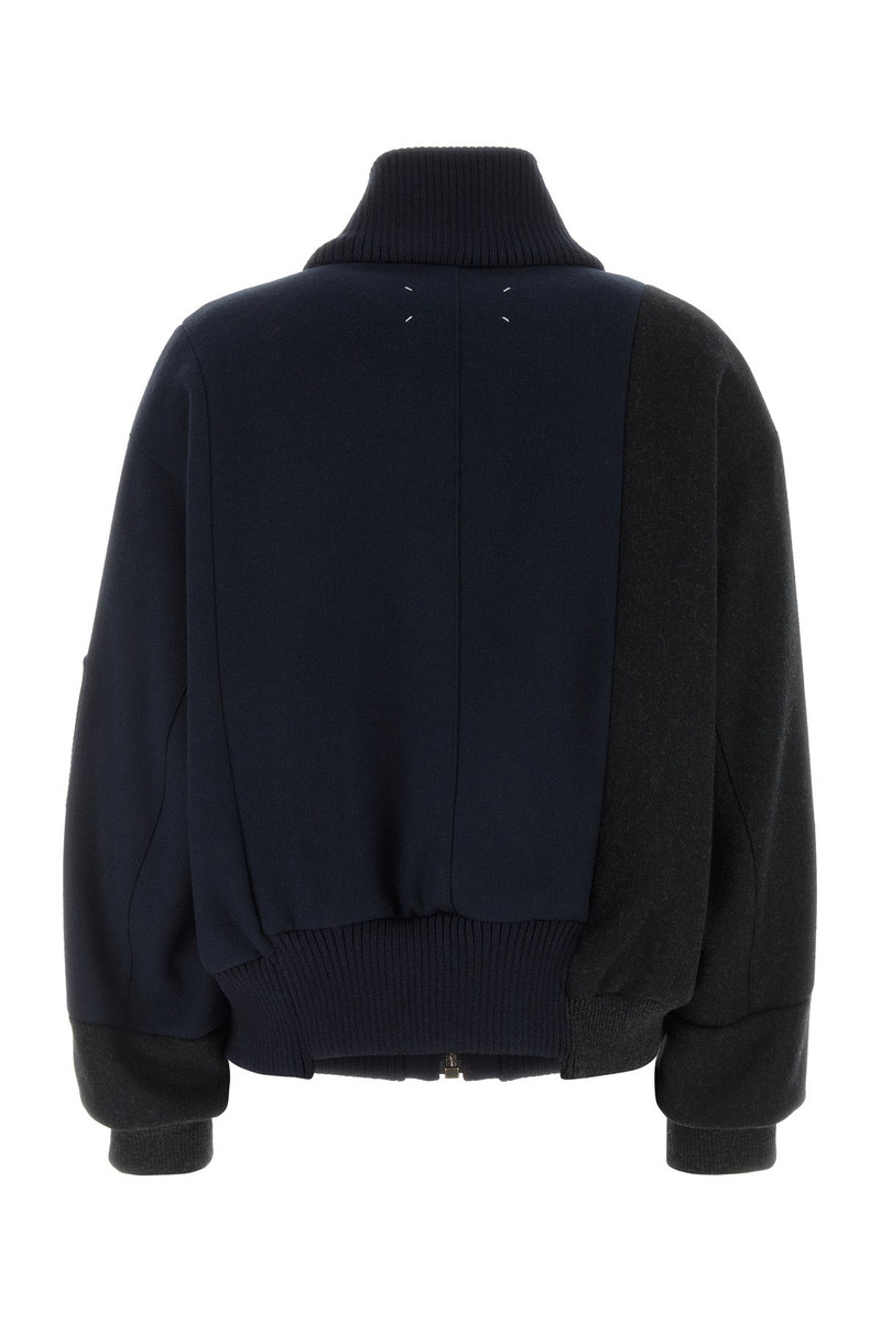 Maison Margiela Two-tone wool bomber jacket outlook
